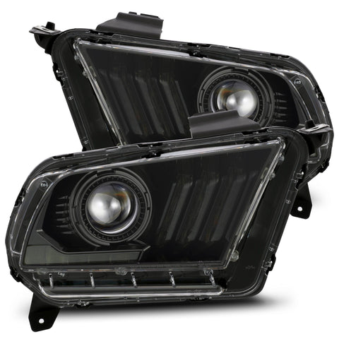 AlphaRex LUXX-Series LED Projector Headlights Alpha-Black | 2010-2012 Ford Mustang - Halogen Only(880118)