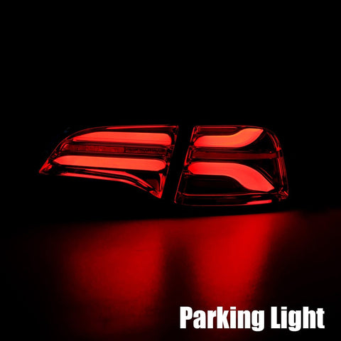 AlphaRex PRO-Series LED Tail Lights Jet Black | 2020-2024 Tesla Model Y (With Stock Amber Turn Signal) (601030)