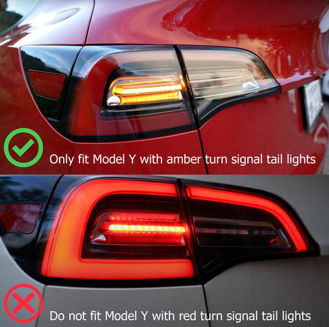 AlphaRex PRO-Series LED Tail Lights Red Smoke | 2020-2024 Tesla Model Y (With Stock Amber Turn Signal) (601040)