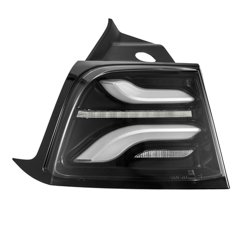 AlphaRex PRO-Series LED Tail Lights Jet Black | 2020-2024 Tesla Model Y (With Stock Amber Turn Signal) (601030)