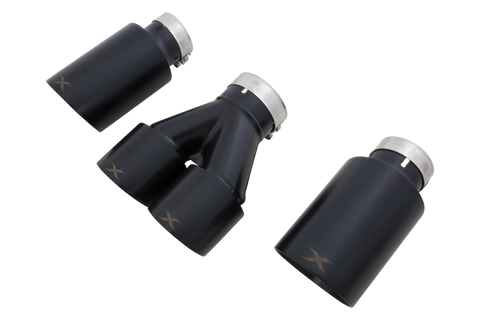 XForce Matte Black Exhaust Tip Set | 2023+ Toyota GR Corolla (ESTCGTIPSBK)