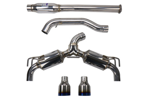 Invidia Dual N1 Catback Exhaust - Titanium Tips | 2008 - 2015 Mitsubishi Evo X (HS09MEXGD1ST)