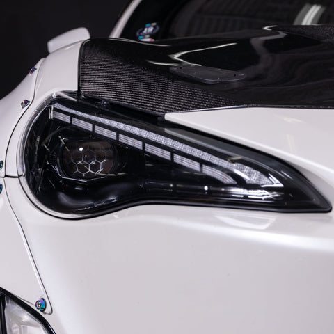 OLM Gamma Series RGB Headlights with Honeycomb Demon Eye | 2013-2021 Scion FR-S / Subaru BRZ / Toyota 86 (OLME.49006.1)