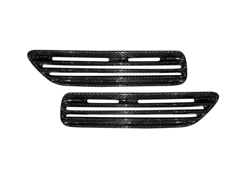 Rexpeed OEM Style Carbon Twin Bonnet Vents | 2008 - 2015 Mitsubishi Evo X (R142)