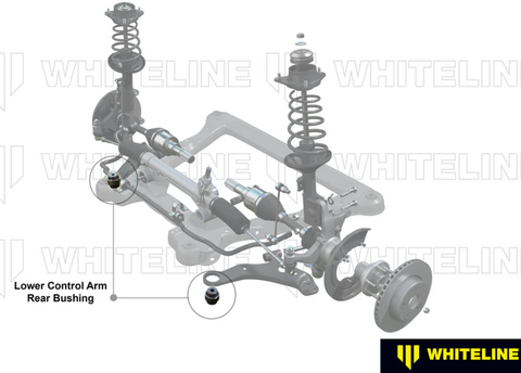 Whiteline Front Lower Control Arm Bushings - Inner Rear Position | 2008 - 2021 Subaru STI & 2015+ Subaru WRX (KCA425M)