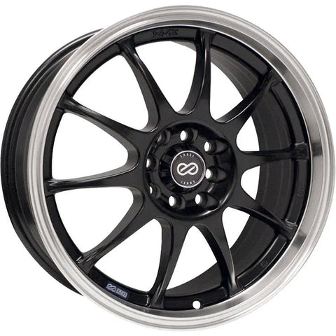 Enkei J10 5x112/5x114.3 16" Wheels in Black with a Machined Lip