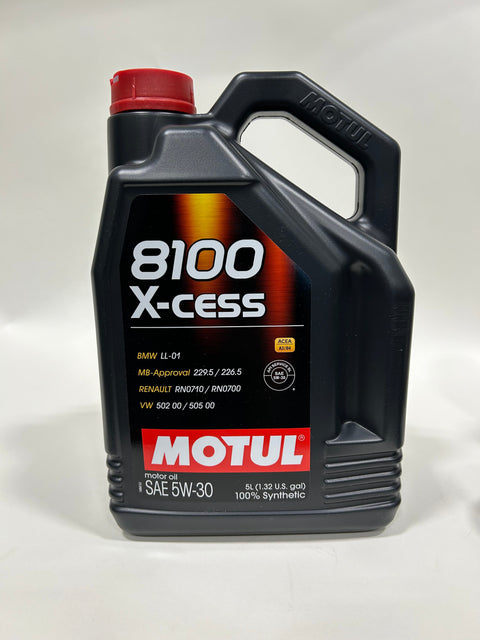 Motul 5W30 8100 X-CESS Synthetic Motor Oil - (108944/108946)