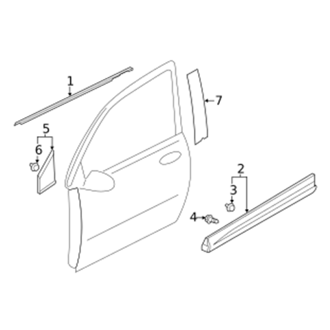 Mitsubishi OEM Quarter Pillar Trim Retainer Clip | 2018-2023 Mitsubishi  Eclipse Cross and 2018-2023 Mitsubishi Outlander Sport (7405A719)