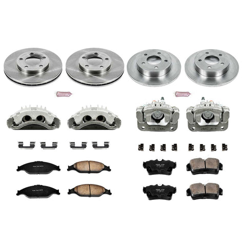 Power Stop Front & Rear Autospecialty Brake Kit w/Calipers | 1999-2004 Ford Mustang Base / GT (KCOE1302)