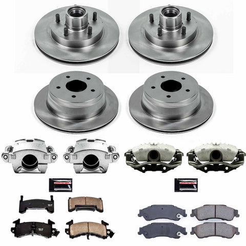 Power Stop Front & Rear Autospecialty Brake Kit w/Calipers | 1998-2003 Chevrolet S10 / 2000-2003 GMC Sonoma (KCOE7913)