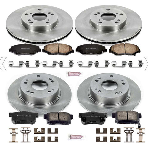 Power Stop Front & Rear Autospecialty Brake Kit (with Rear Disc) | 2003-2007 Honda Accord (KOE1047)