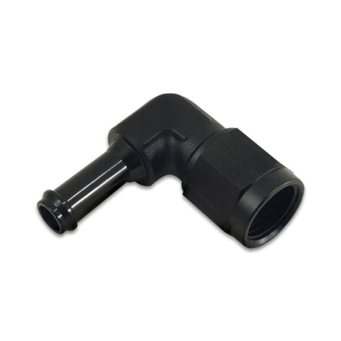 Vibrant -8AN to 1/2in Hose Barb 90 Degree Adapter - Anodized Black (12028)