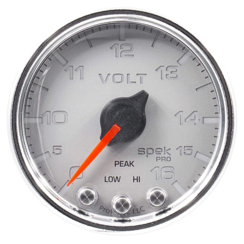 Autometer Spek-Pro 2 & 1/16" Voltmeter Gauge 16V