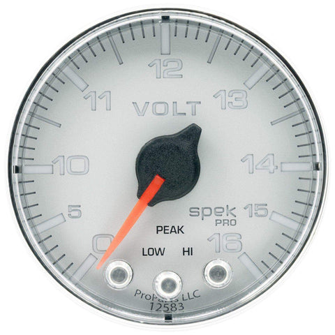 Autometer Spek-Pro 2 & 1/16" Voltmeter Gauge 16V