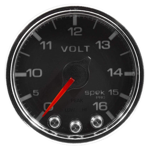 Autometer Spek-Pro 2 & 1/16" Voltmeter Gauge 16V