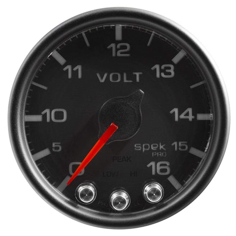 Autometer Spek-Pro 2 & 1/16" Voltmeter Gauge 16V