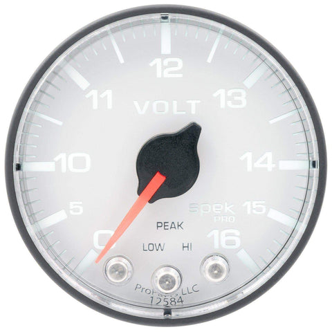 Autometer Spek-Pro 2 & 1/16" Voltmeter Gauge 16V