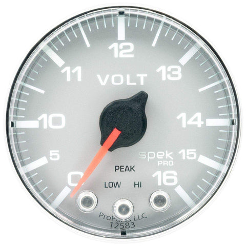 Autometer Spek-Pro 2 & 1/16" Voltmeter Gauge 16V