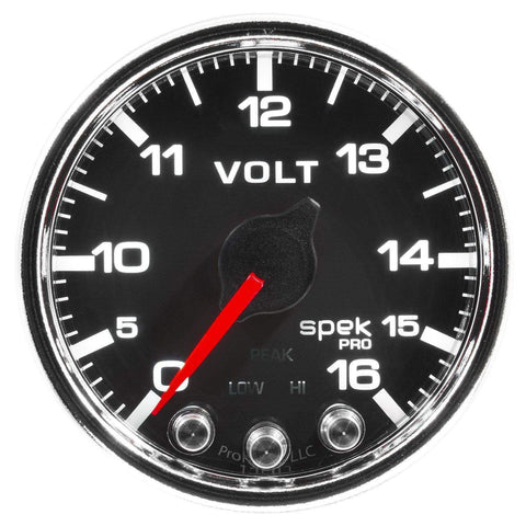 Autometer Spek-Pro 2 & 1/16" Voltmeter Gauge 16V