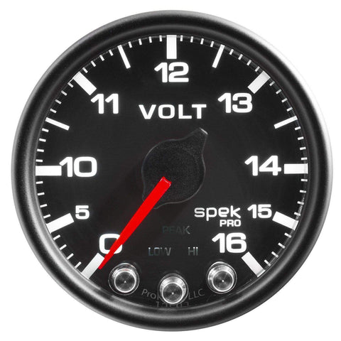 Autometer Spek-Pro 2 & 1/16" Voltmeter Gauge 16V