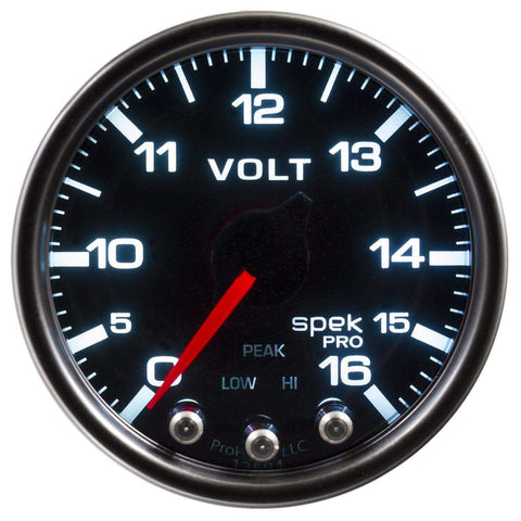 Autometer Spek-Pro 2 & 1/16" Voltmeter Gauge 16V