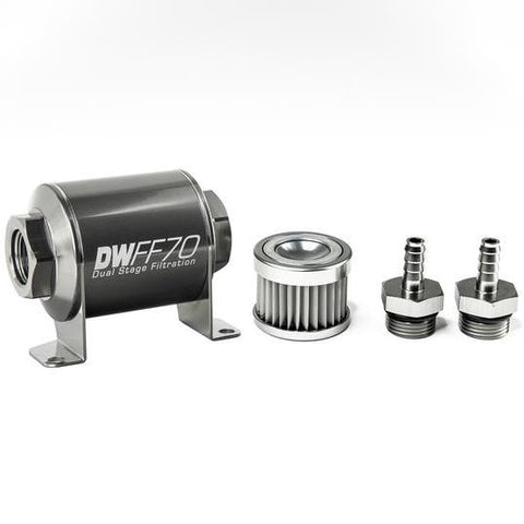 DeatschWerks Universal 70mm 40 Microns Fuel Filter Kit (8-03-070-040K-10/-38/-516/-6/-8)