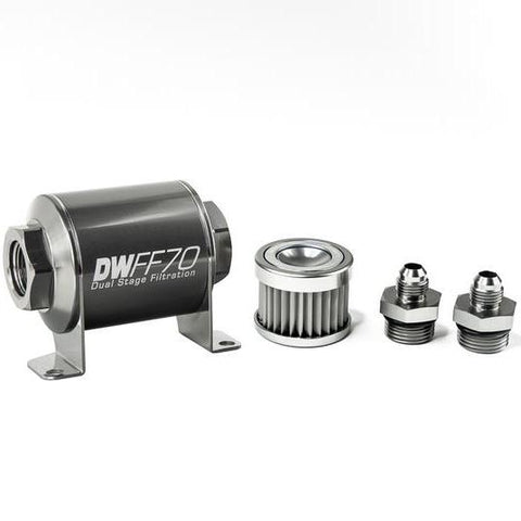 DeatschWerks Universal 70mm 100 Micron Fuel Filter Kit (8-03-070-100K-10/-38/-516/-6/-8)