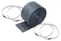 Pipe Wrap and Locking Ties Kit 2 in x 25 ft - Titanium w/ 4 Locking Ties by DEI - Modern Automotive Performance
