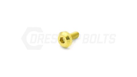 Dress Up Bolts M6x1x15mm Titanium Motor Head Bolt  (IND-003-Ti-BLK)