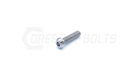 Dress Up Bolts M6x1.0x25mm Titanium Button Head Bolt  (IND-049-Ti-BLK)