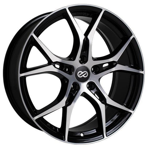 Enkei Vulcan 5x100 18x8.0" +45mm Offset Black Machined Wheels