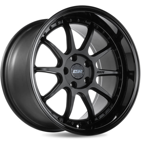 ESR Matte Black CS12 18x10.5 5x4.25 22mm Wheel (80551422 CS12MBLK-BLK 5x108)