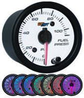 GlowShift White 7 Color 100 PSI Fuel Pressure Gauge - Modern Automotive Performance
