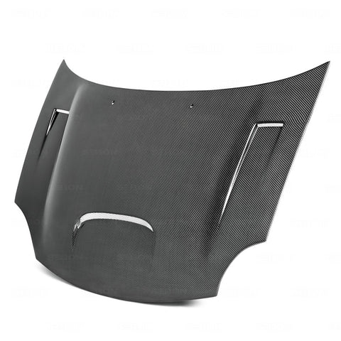 Seibon DV-Style Carbon Fiber Hood | 2003-2005 Dodge Neon SRT-4 (HD0305DGNESRT4-DV)