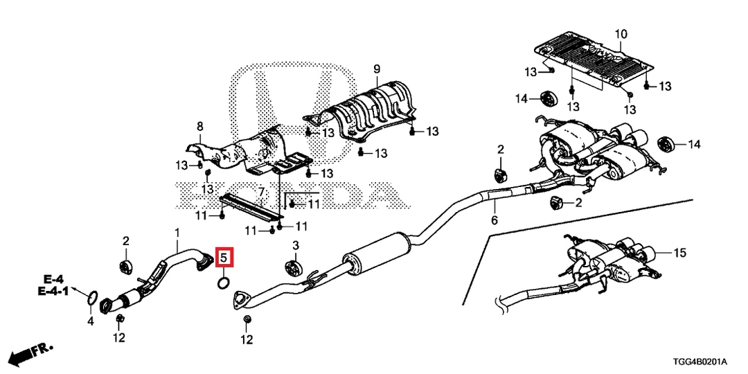 Honda OEM Mid Pipe Gasket | Multiple Honda Fitments (18303-T2B-A01 ...