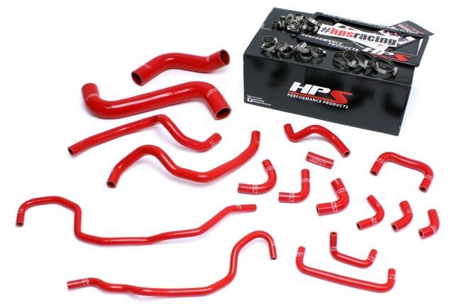 HPS® 57-1840-RED - Silicone Engine Coolant Radiator Hose Kit