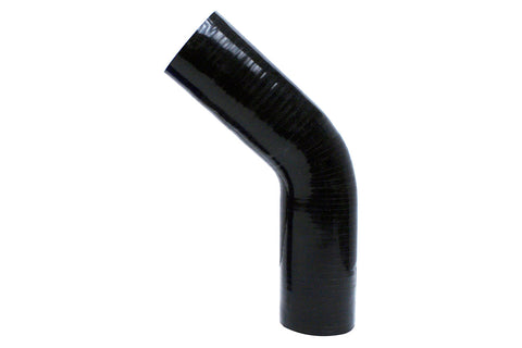 HPS 2-1/8" 4-ply Reinforced Silicone 45 Degree Elbow Coupler | Universal (HTSEC45-212-BLK)