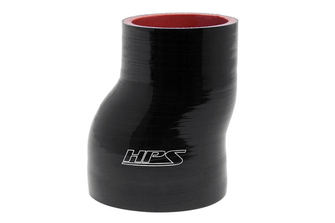 HPS 3-1/2" - 4" High Temperature 4-ply Reinforced Offset Reducer Coupler Hose | Universal (HTSOR-350-400-L4-BLK)