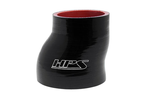 HPS 2-1/2" - 3-1/2" 4-ply Reinforced Silicone Offset Coupler Hose | Universal (HTSOR-250-350-BLK)