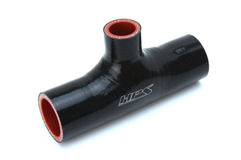 HPS 2-1/2" 4-ply Reinforced Silicone T- Hose Coupler with 1" Branch | Universal (250-THOSE-100-BLK)