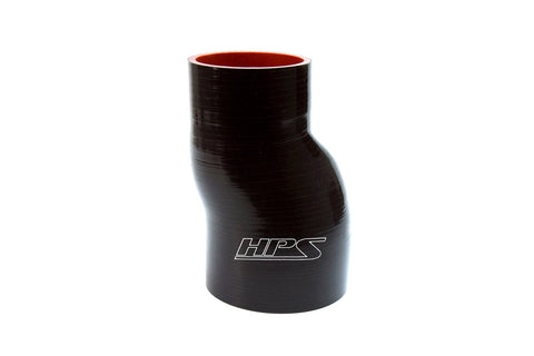 HPS 4" - 4-1/2" 4-ply Reinforced Silicone Offset Coupler Hose | Universal (HTSOR-400-450-L6-BLK)