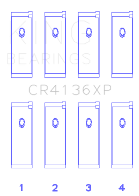 King .026 Connecting Rod Bearing Set | 1995 - 1998 Nissan 200SX & 1996 - 1998 Nissan Sentra (CR4136XP.026)