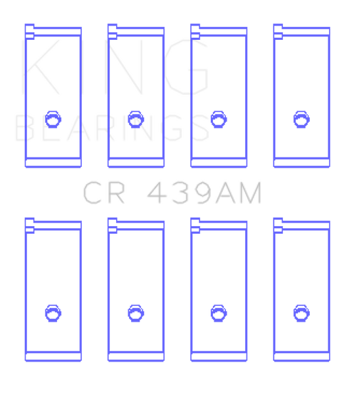 King 1.00 Oversized Connecting Rod Bearing Set | 1990 - 2001 Acura Integra & 1984 - 1989 Honda Accord (CR 439AM1.0)