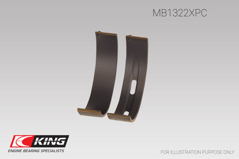 King 0.25 pMaxBlack Coated Main Bearing Pair | 2008 - 2012,2014 - 2015,2017 Audi R8 & 2007 - 2008 Audi RS4 (MB1322XP0.25)