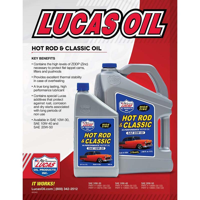 Lucas Oil Hot Rod u0026 Classic Car SAE 10W-40 Motor Oil – MAPerformance