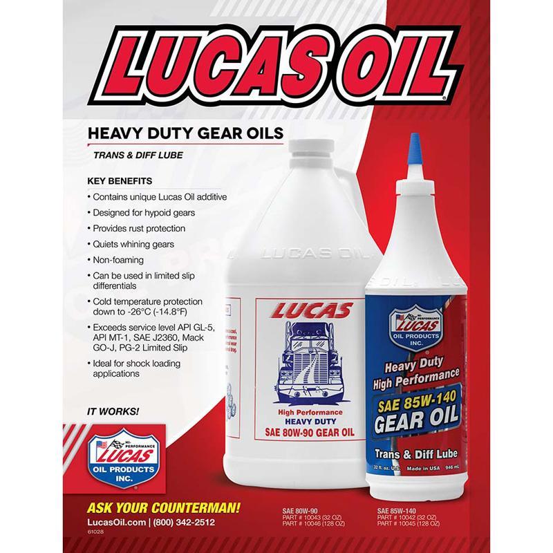 Lucas Oil SAE 80W-90 Heavy Duty Gear Oil - 1 Quart (10043 