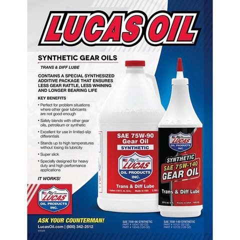Lucas 75W-90 Synthetic Gear Oil 1 Quart