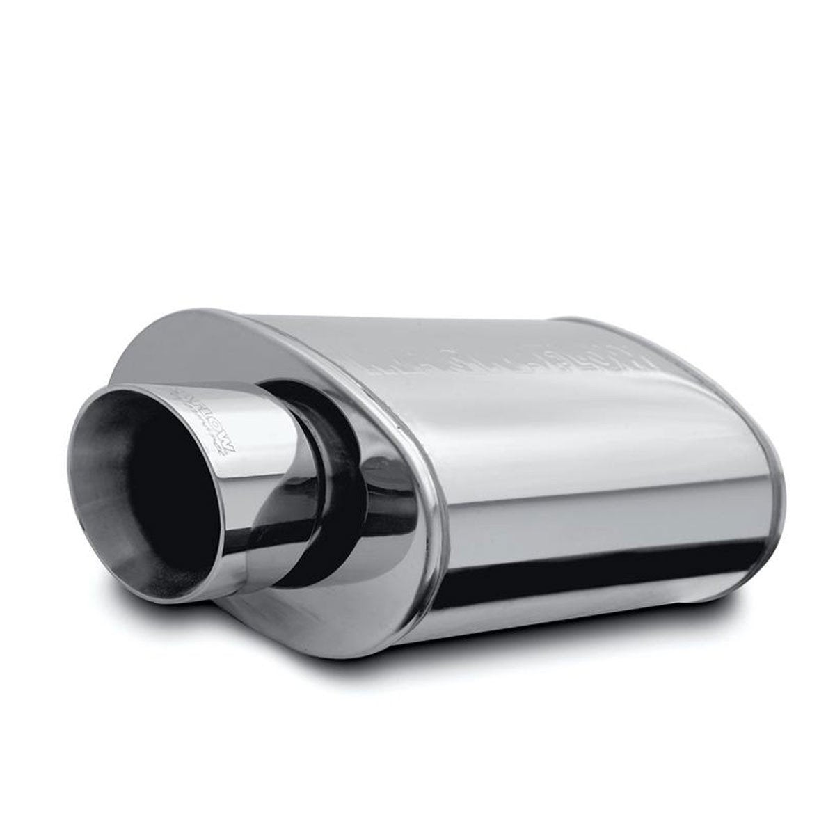 High-Flow Stainless Steel Muffler Oval 2.5