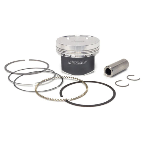 Manley Performance 99.5mm Bore 9.9:1 CR -2cc Dish Platinum Series Piston Set w/ Rings | 2008+ Nissan GT-R (634015C-6)