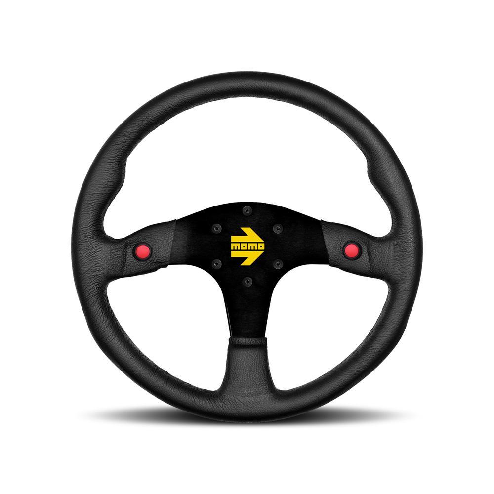 MOMO MOD.80 350mm Black Leather Steering Wheel (R1980/35L